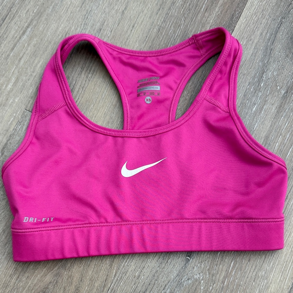 Nike Women's Fuchsia Dri-FIT Sports Bra